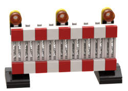 Baustellenabsperrung ohne Schild